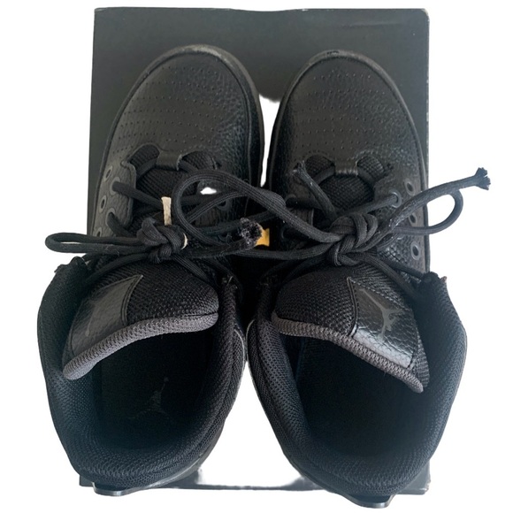 Nike Jordan Max Aura 5 (GS) Black Anthracite Youth Kids Leather Sneakers - Picture 5 of 10